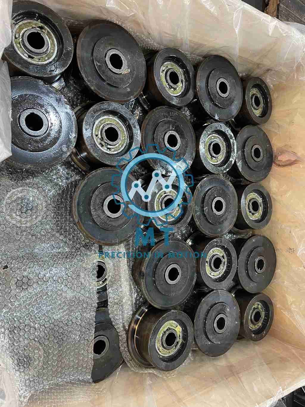 Custom conveyor roller wheels with precision bearings