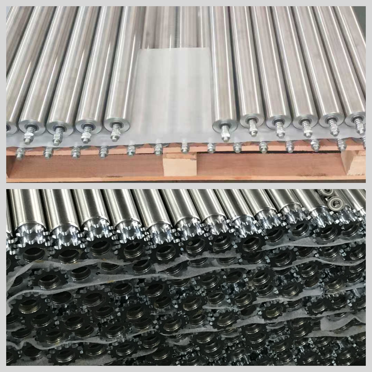 CONVEYOR ROLLERS WITH SPROCKETS